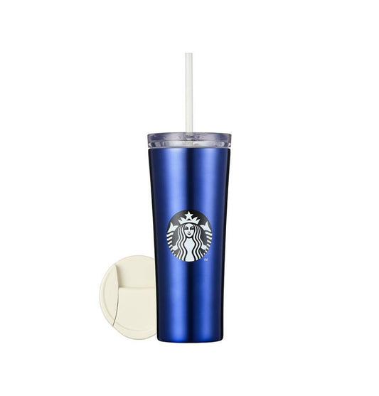 Starbucks Korea 2024 summer ocean blue straw cup 473ml double lids Starbucks loveinstarbucks