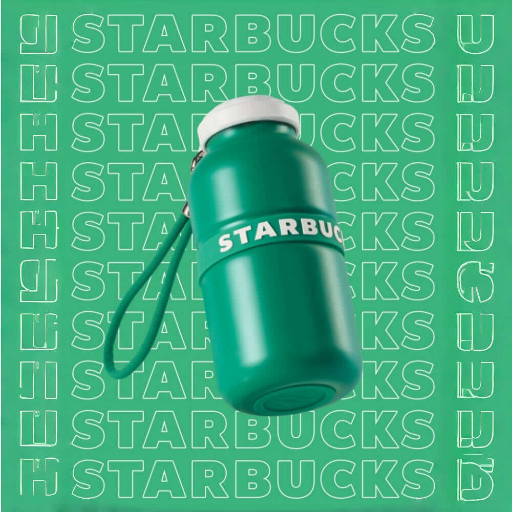 Starbucks China 2024 Coffee grounds and Lively green stainless steel cup 420ml loveinstarbucks loveinstarbucks