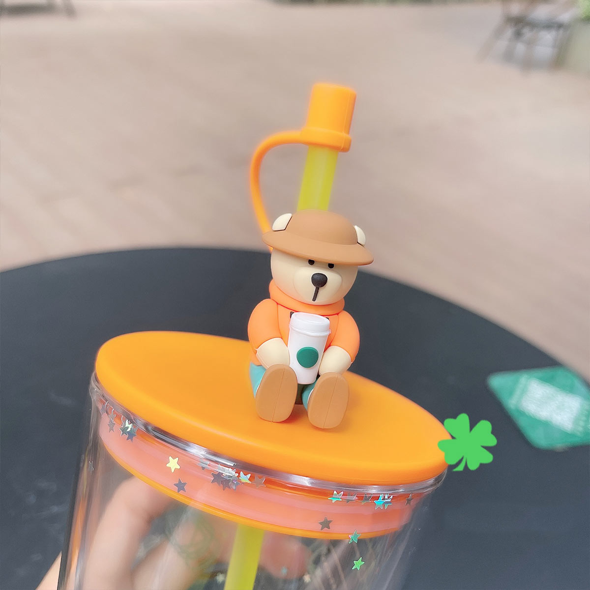 Starbucks China 2021 Camping Bear Double Classic Glass Straw Cup 591ml Starbucks loveinstarbucks
