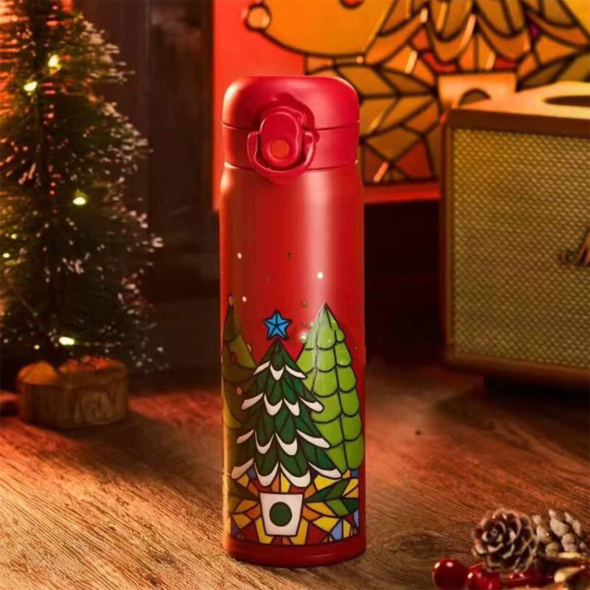 Starbucks China 2024 Christmas Colorful Kaleidoscope Series thermos Stainless steel insulated cup 500ml Starbucks loveinstarbucks
