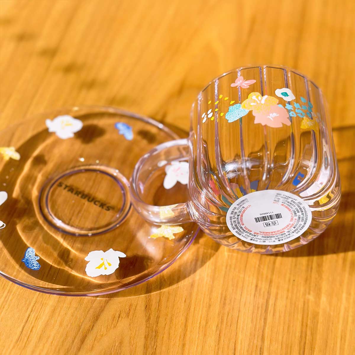 Starbucks tumbler China 2023 Summer blooming Purple Lavender Glass mug with plate 350ml Starbucks loveinstarbucks