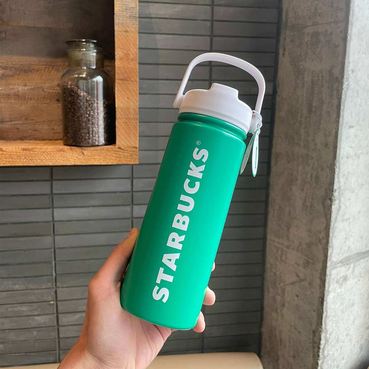 Starbucks China 2024 Coffee grounds and Lively green stainless steel cup 580ml loveinstarbucks loveinstarbucks