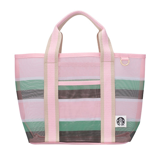Starbucks Taiwan 2026 Sakura series spring striped bag