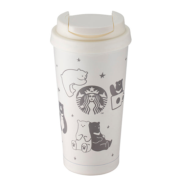 Starbucks Taiwan 2026 Summer Season1 Series Love Black and White Bear Stainless Steel Cup 473ml 16.65oz