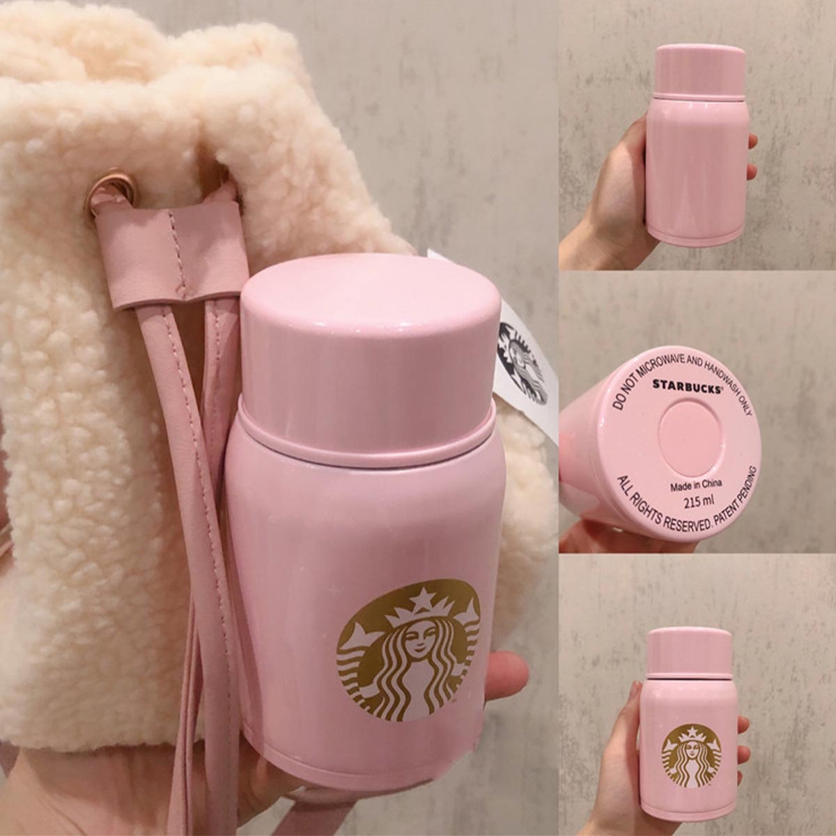 Starbucks China 2020 Mid-Autumn Festival bunny Stainless steel insulated cup with backp 215mlack Starbucks loveinstarbucks