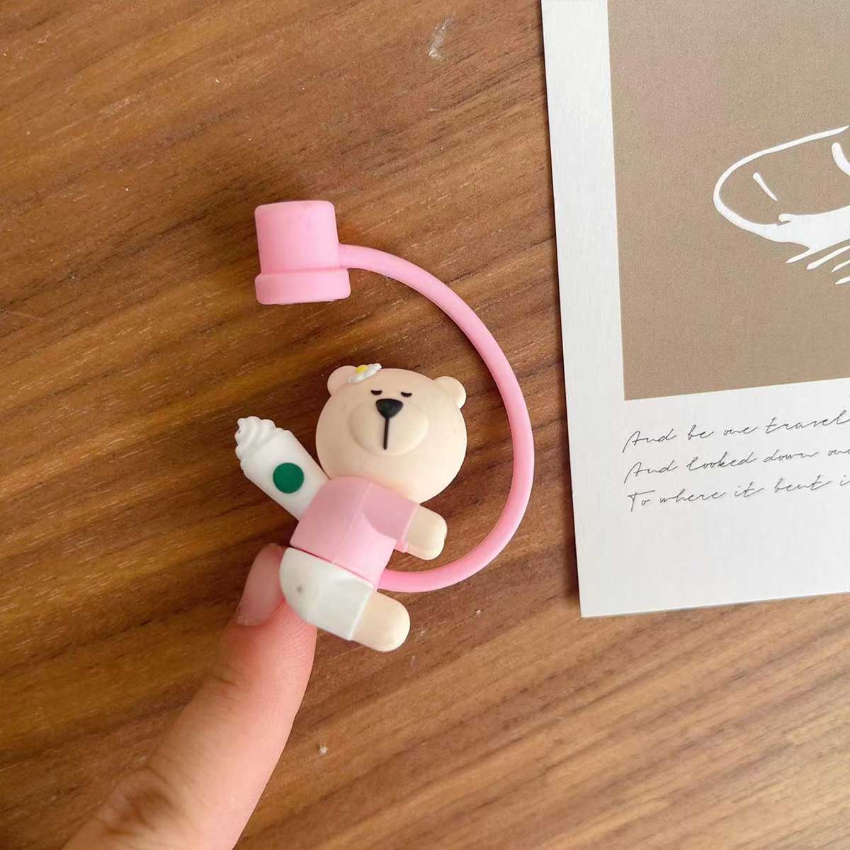 Not Starbucks product, Pink winged Bear Topper, ONLY topper ,DONOT include Straw , DONOT sell alone loveinstarbucks loveinstarbucks