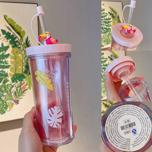 Starbucks China 2021 Colorful jungle contigo Straw cup 473ml Starbucks loveinstarbucks