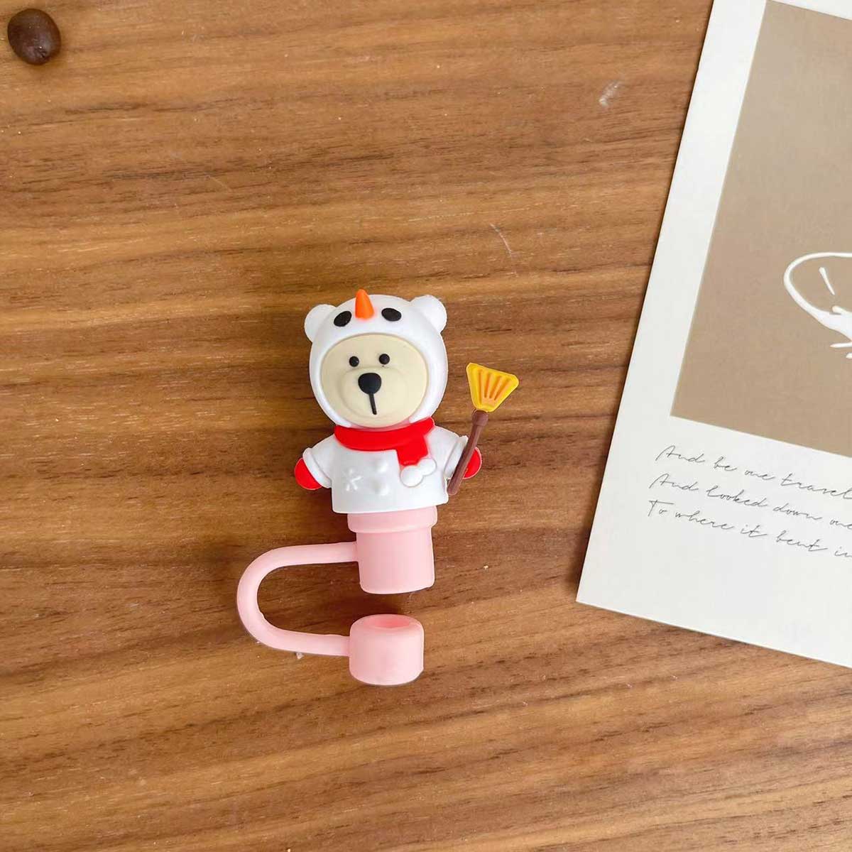 Not Starbucks product, White snowman Bear Topper, ONLY topper ,DONOT include Straw , DONOT sell alone loveinstarbucks loveinstarbucks