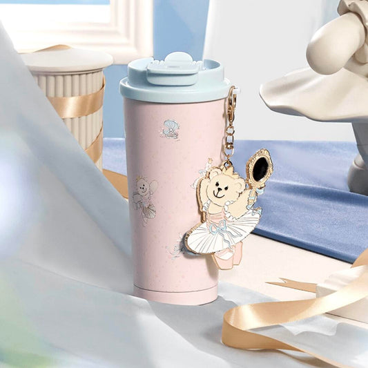 Starbucks China 2024 Princess Afternoon Tea Series Double mouthed stainless steel cup 480ml with chain Starbucks loveinstarbucks