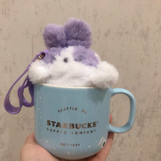 Starbucks China 2020 Mid-Autumn Festival bunny Mug with key chain 295ml Starbucks loveinstarbucks