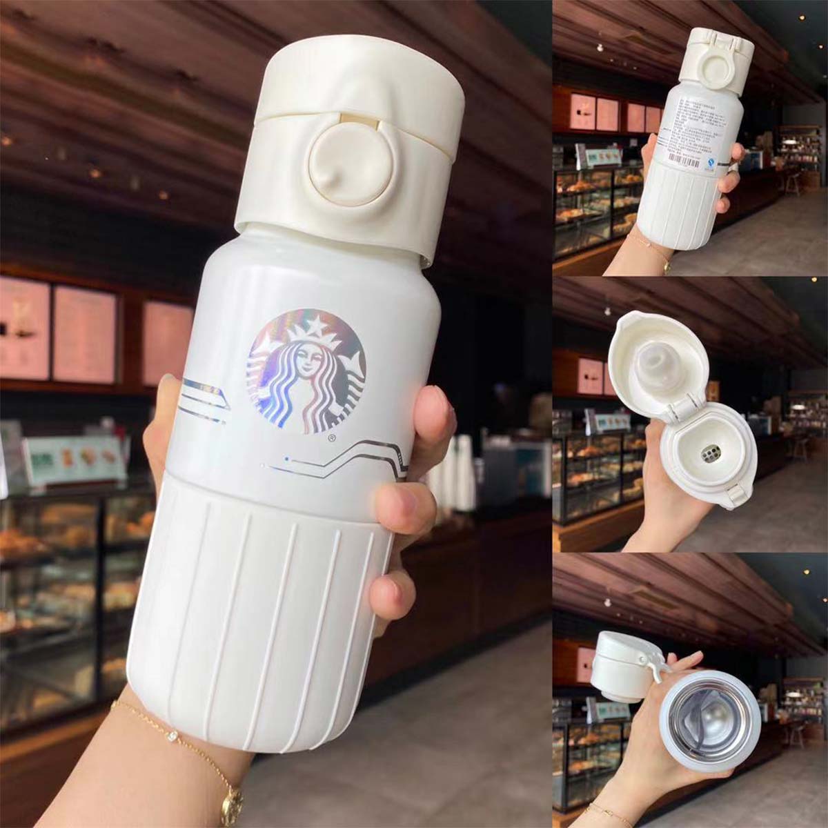 Starbucks China 2021 Environmentalism White Dazzle stainless Steel Thermos Cup 355ml Starbucks loveinstarbucks