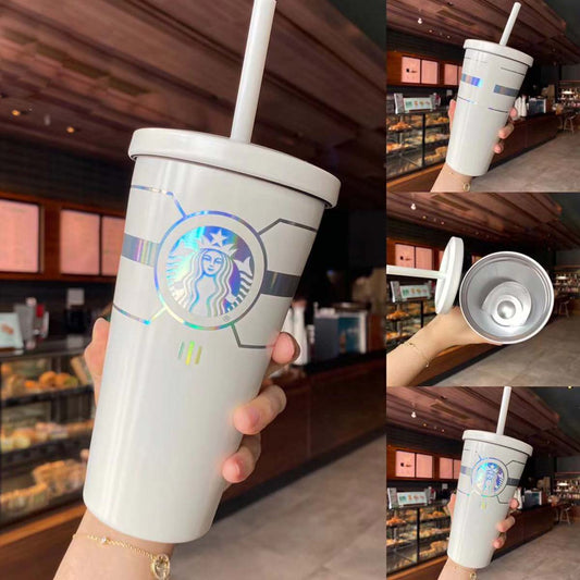 Starbucks China 2021 Environmentalism White Dazzle stainless Steel Straw Cup 532ml Starbucks loveinstarbucks