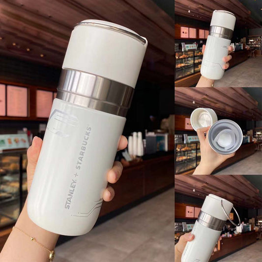 Starbucks China 2021 Environmentalism Stanley Silver stainless Steel thermos Cup 500ml Starbucks loveinstarbucks