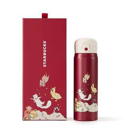 Starbucks China 2024 Christmas Cute Pet Series Thermos Stainless steel cup 500ml with box Starbucks loveinstarbucks