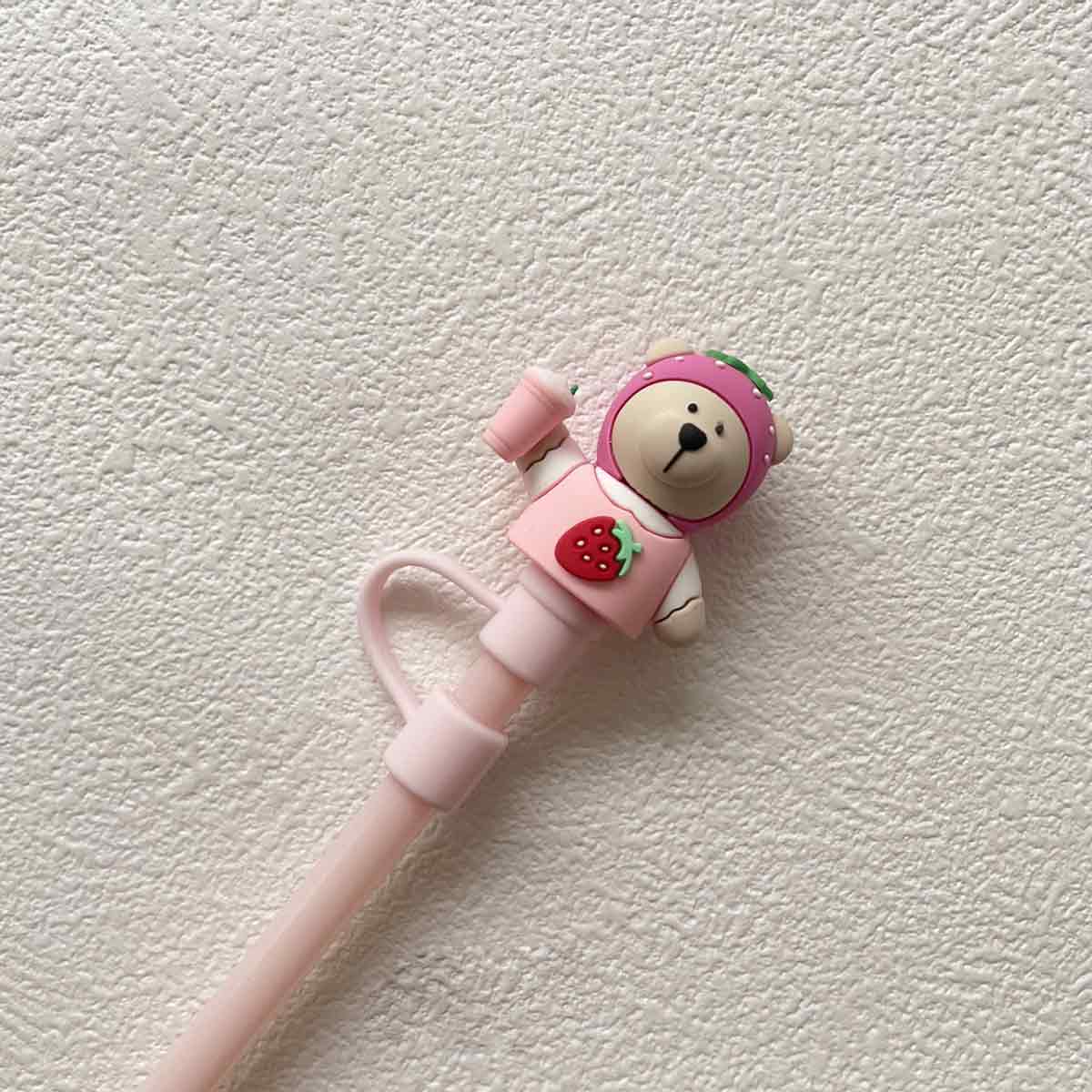 Not Starbucks product, Strawberry bear Topper, ONLY topper ,DONOT include Straw , DONOT sell alone loveinstarbucks loveinstarbucks