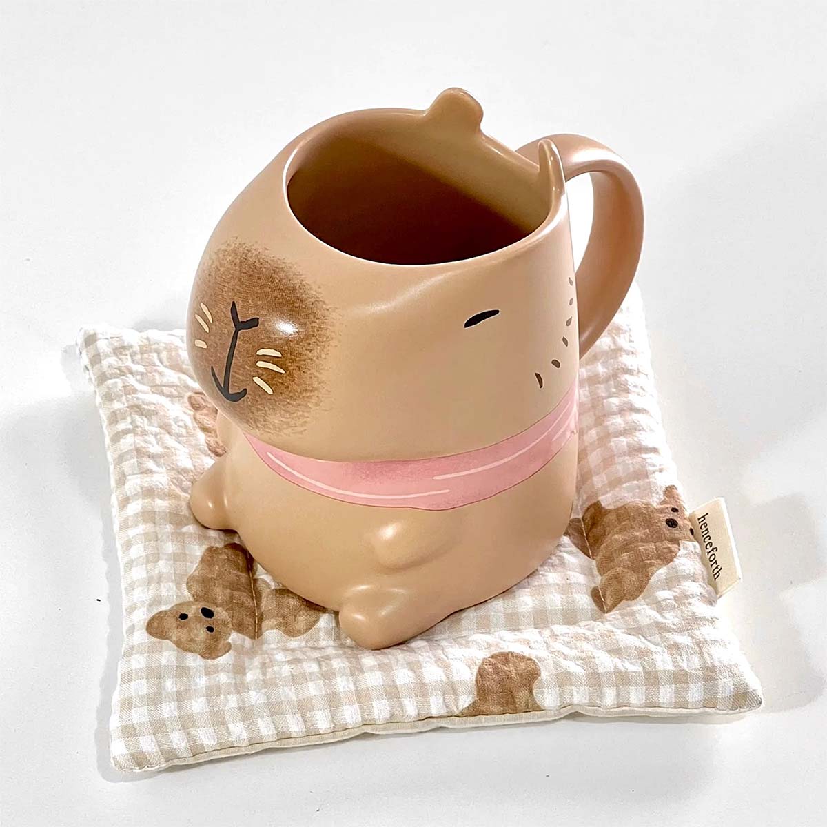 China 2023 Christmas online cute pet series guinea pig capibara Ceramic Mug 355ml Starbucks loveinstarbucks