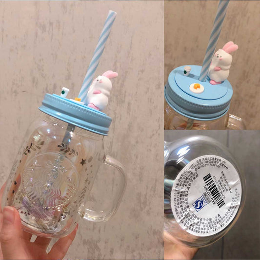 Starbucks China 2020 Mid-Autumn Festival bunny Mason glass 473ml Starbucks loveinstarbucks