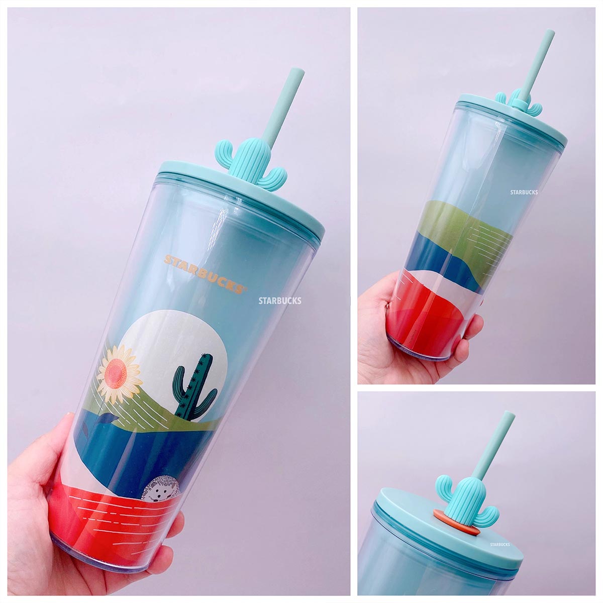 Starbucks 2021 Cactus plastic straw cup 591ml Starbucks loveinstarbucks