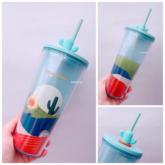 Starbucks 2021 Cactus plastic straw cup 591ml Starbucks loveinstarbucks