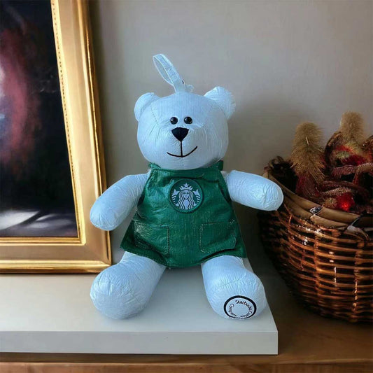 Starbucks China 2018 Environmentalism Green apron DuPont Paper Bear doll Starbucks loveinstarbucks
