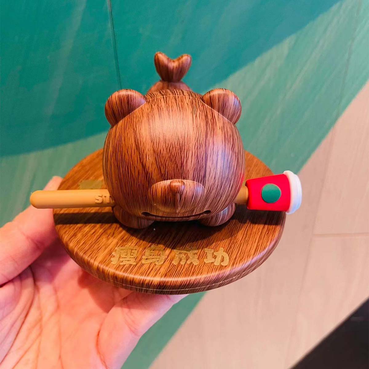 Starbucks China 2023 Lucky Bear Bearista the wooden fish ornament loveinstarbucks loveinstarbucks