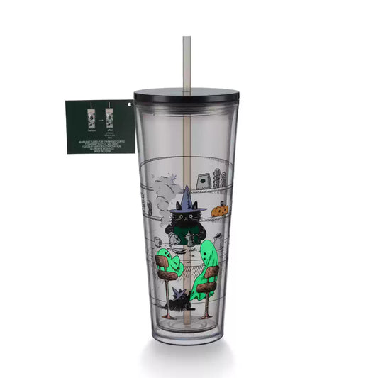 Starbucks Taiwan 2025 Halloween Glow-in-the-Dark TOGO Cold Water Cup 24oz