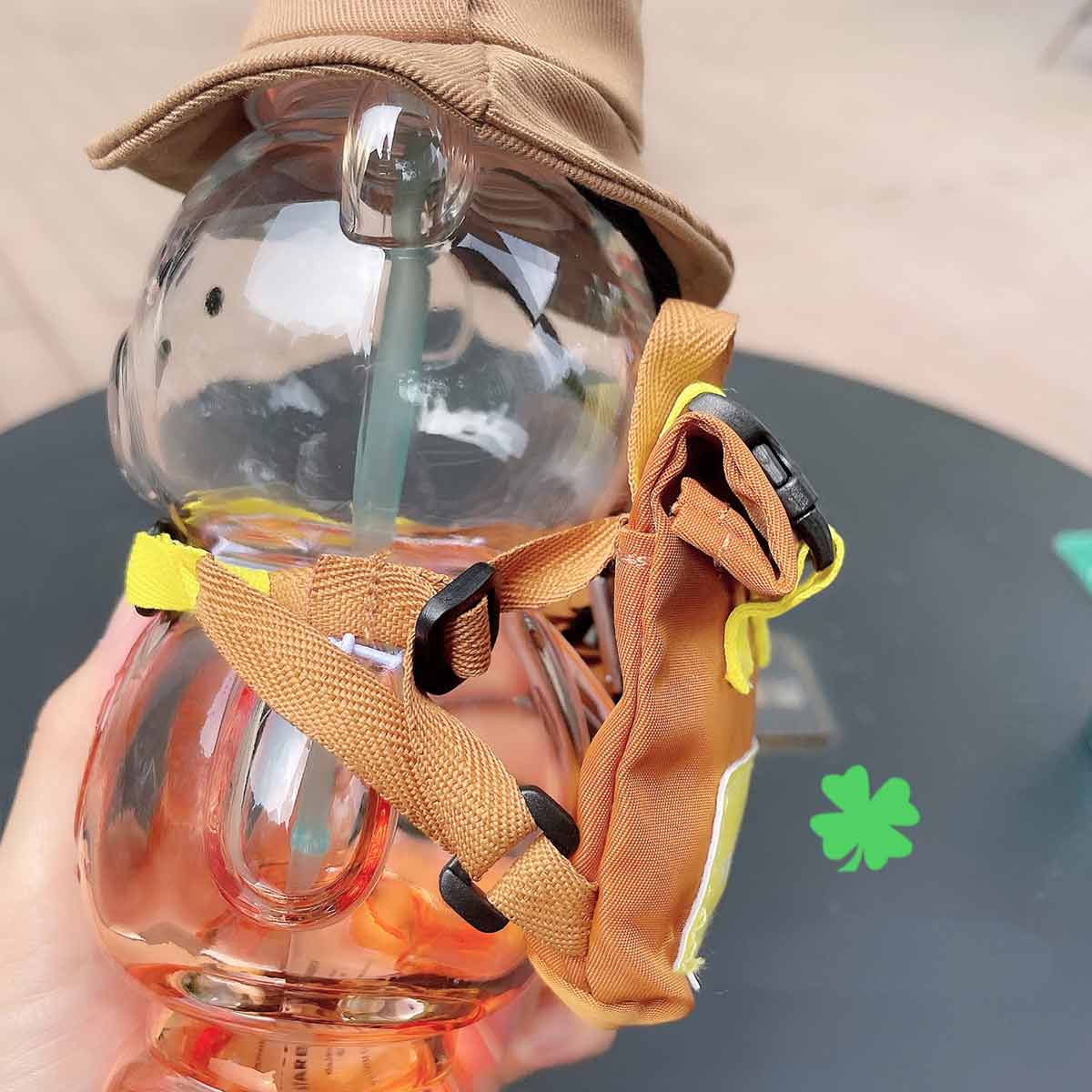 Starbucks China 2021 Camping barista Bear Shaped Glass Cup 420ml Starbucks loveinstarbucks