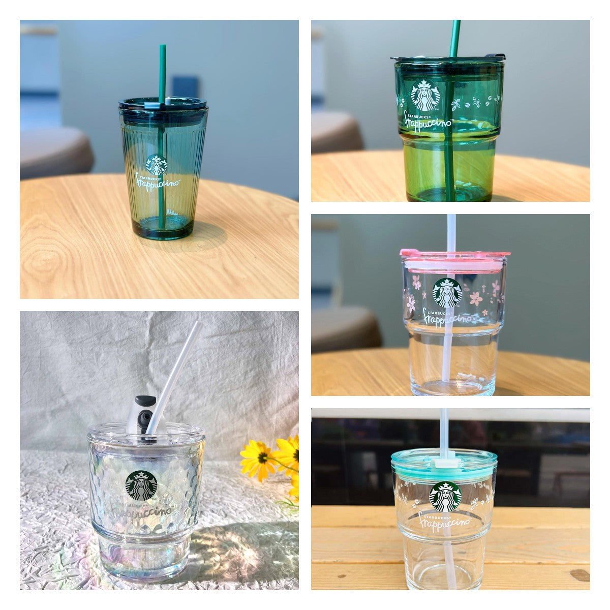 Starbucks China Enjoy Frappuccino Glass Straw Cup Starbucks loveinstarbucks