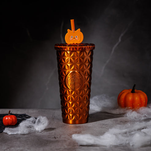 Starbucks HONG KONG Witchâs Halloween Party Collection Orange PUMPKIN CAT Dion Stainless steel cup 20oz Starbucks loveinstarbucks