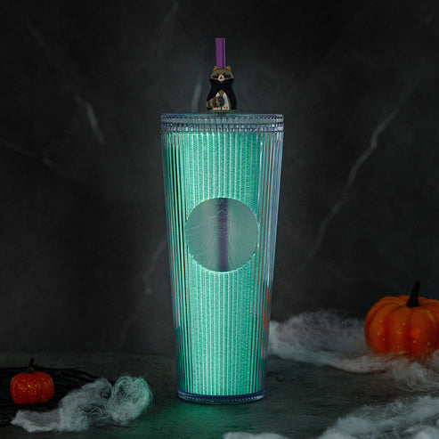Starbucks Taiwan 2024 Halloween series GIDT stipe plastic straw cup 710ml 24oz Starbucks loveinstarbucks