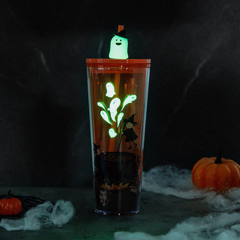 Starbucks Taiwan 2024 Halloween series orange glow in the dark straw cup 24oz Starbucks loveinstarbucks
