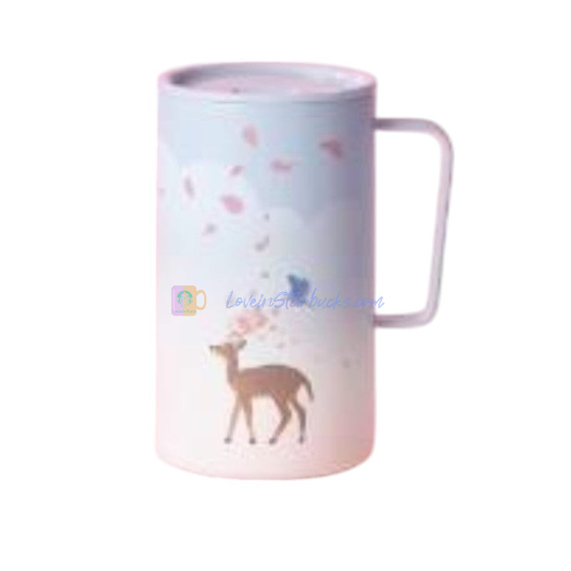 Starbucks Taiwan 2025 Sakura series Sakura Country Handle Stainless Steel Cup 591ml