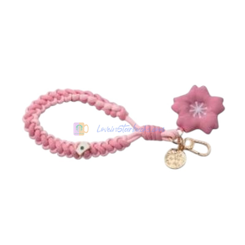 Starbucks Taiwan 2025 Sakura series pink mobile phone lanyard