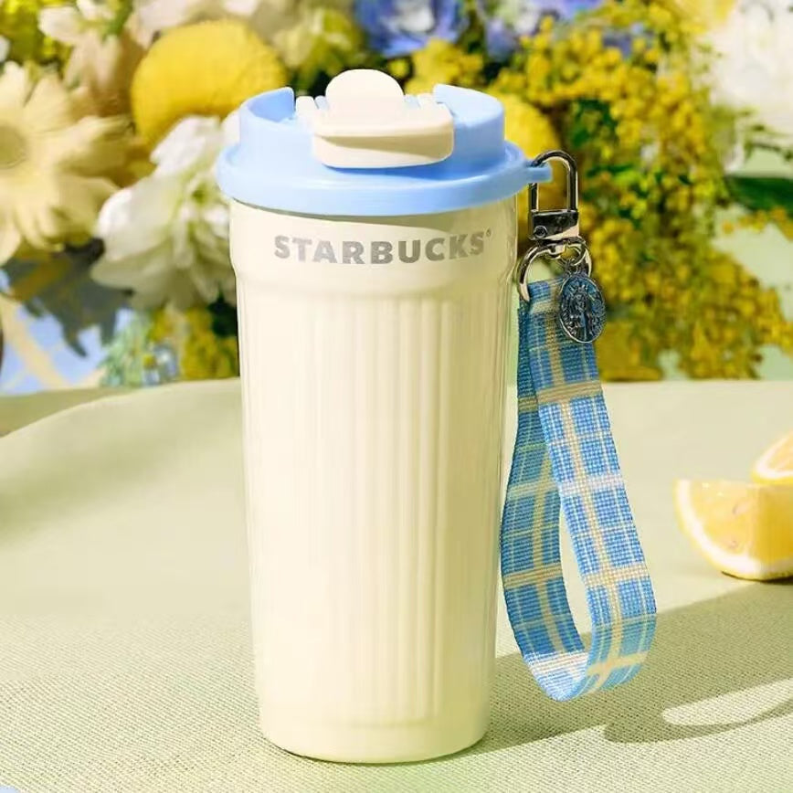 Starbucks China 2025 Spring Sky series Dual Drinking Opening Stainless steel cup 470ml