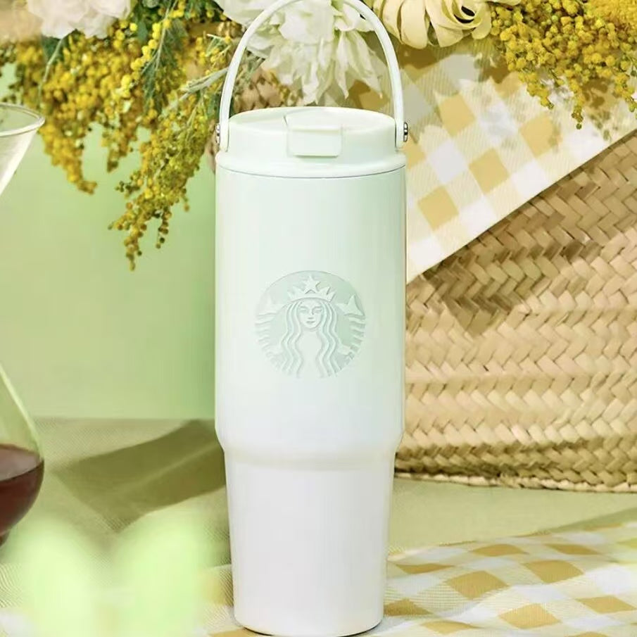 Starbucks China 2025 Spring Sky series Dual Drinking Opening Stainless steel cup 800ml