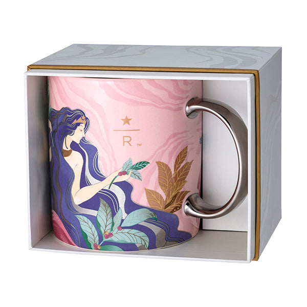 Starbucks Taiwan 2025 Collection Dream PLAZA Series Mermaid Silver Mug 16oz