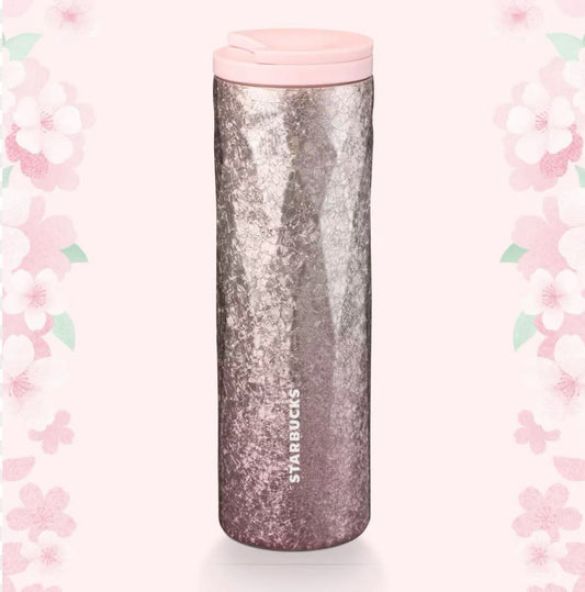 Starbucks PINK BLOSSOM STAINLESS STEEL cup 16OZ