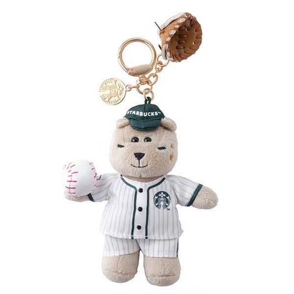 Starbucks Taiwan 2026 Baseball Series Bearista Keychain