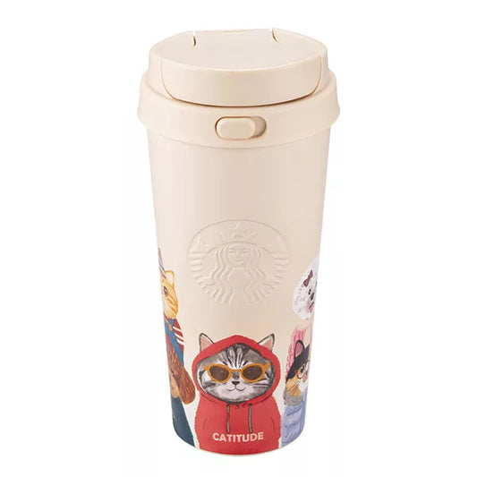 Starbucks Taiwan 2026 cat dog pet series stainless steel cup 16oz
