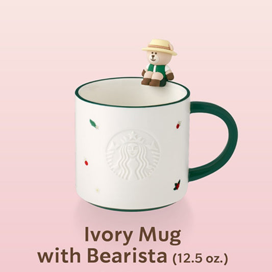 Starbucks Thailand 2026 Bearista's Coffee Journey series Ivory Mugwith Bearista 12.5oz