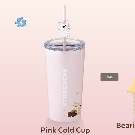 Starbucks Thailand 2026 Bearista's Coffee Journey series Pink Cold Cup 20oz