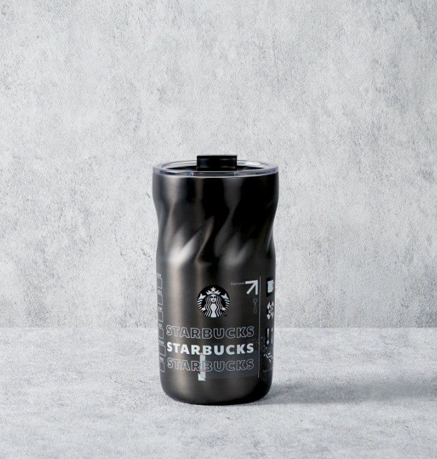 Starbucks Vietnam 2026 WIREFRAME FUTURISM series black spiral stainless steel cup 16.5oz