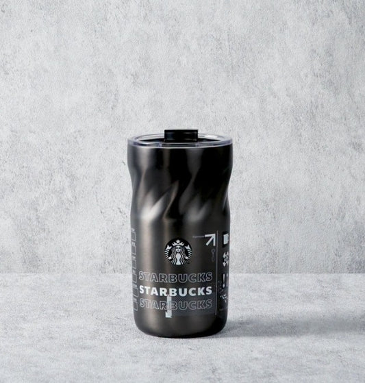 Starbucks Vietnam 2026 WIREFRAME FUTURISM series black spiral stainless steel cup 16.5oz