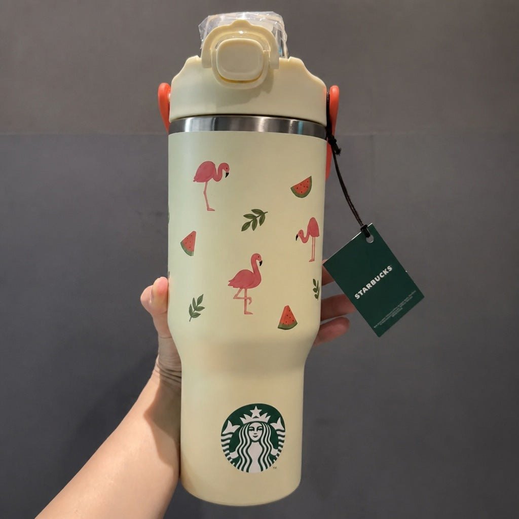Starbucks Hong Kong & Macau Summer 2026 Season 1 Series Flamingo Stainless Steel Cup 32oz