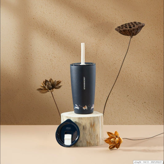 Starbucks Vietnam 2026 Mid-Autumn Series Black Stainless Steel Cold Cup 16oz