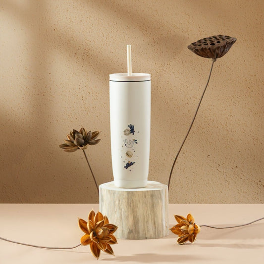 Starbucks Vietnam 2026 Mid-Autumn Series White Stainless Steel Cold Cup 20oz