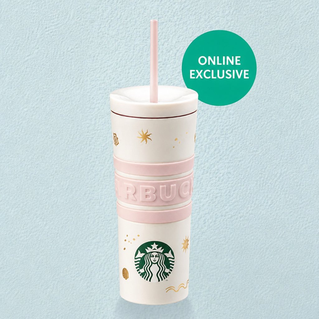 Starbucks Asia Siren the Muse series Gold Fossil Cold Cup 16oz