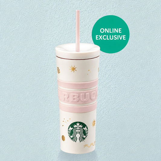 Starbucks Asia Siren the Muse series Gold Fossil Cold Cup 16oz