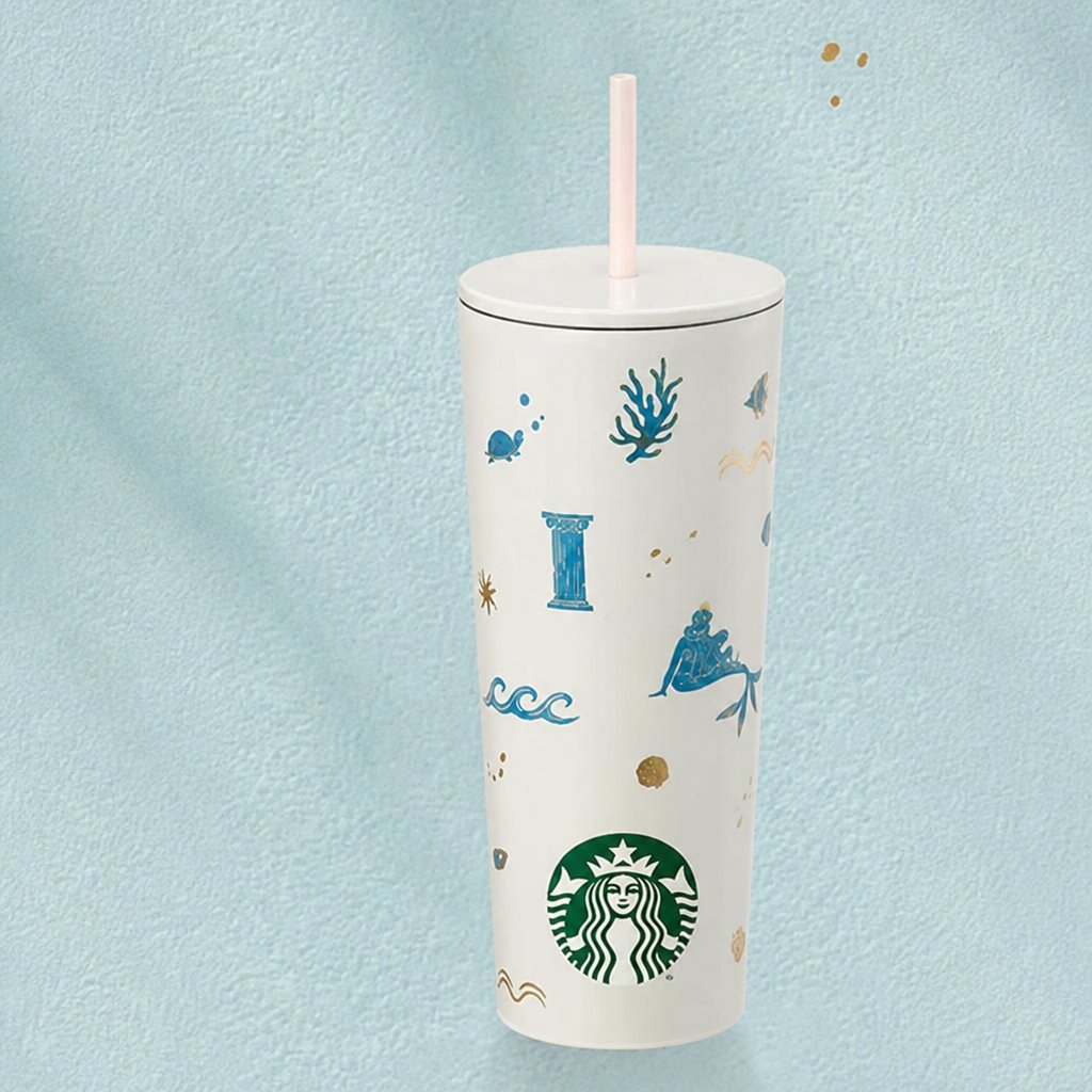 Starbucks Asia Siren the Muse series Pattern Cold Cup 24oz