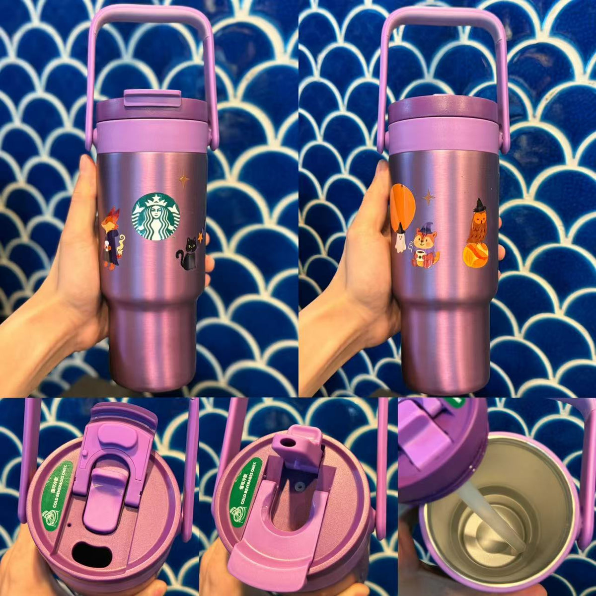 Starbucks Hong Kong 2026 Halloween Collection Purple Stainless Steel Cup with Handle
